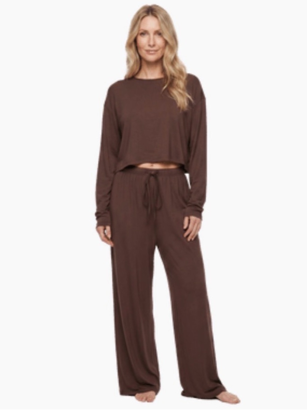 Bumpsuit Brown Cloud Pants & Matching Long Sleeve Size L NWT